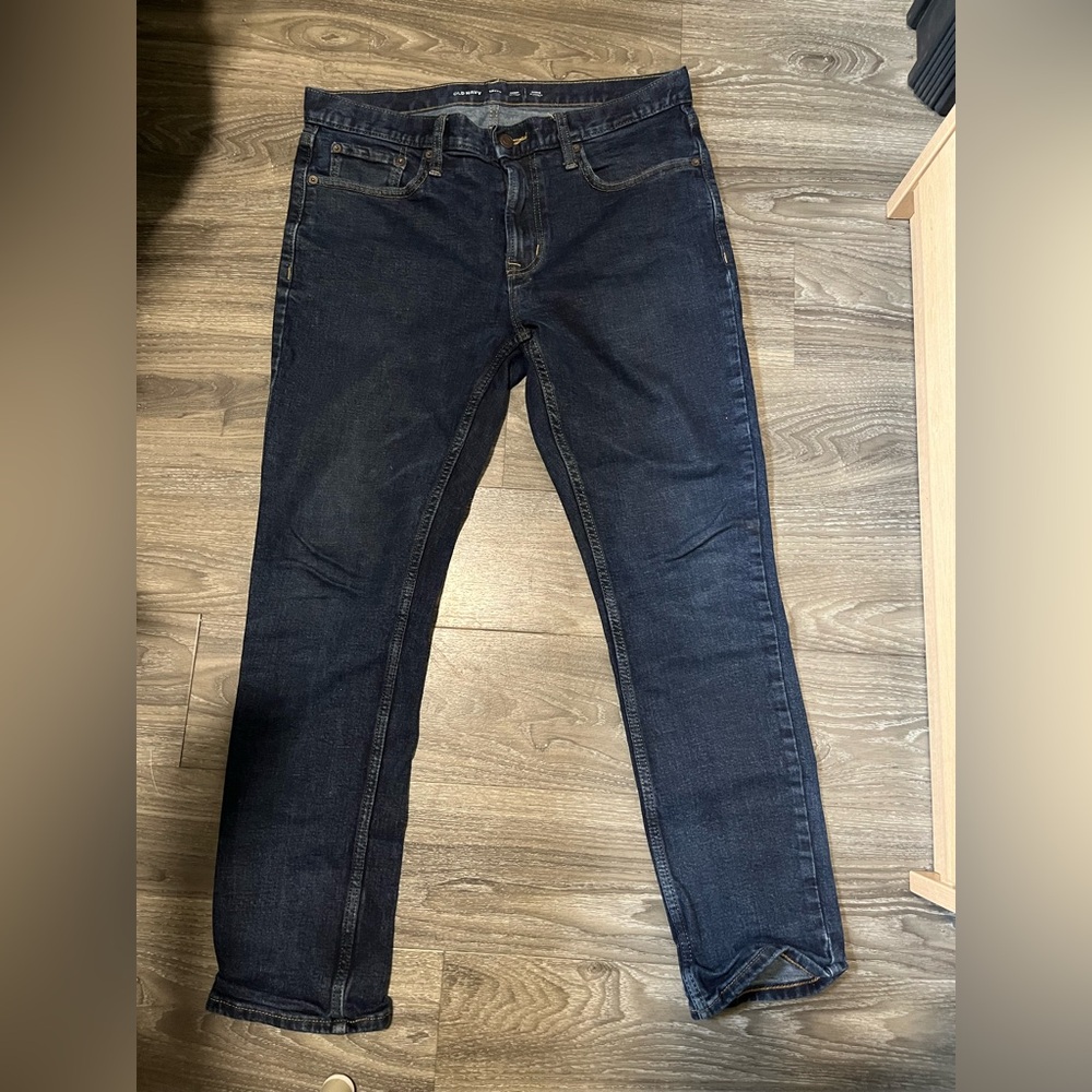 Old Navy Blue Straight Jeans Classic Denim